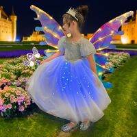 【HOT】◙ Stick Skirt With Led Kids Snow Xmas Prom Gowns