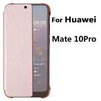 WOLDONE สำหรับ Huawei Mate 10 Pro Mate 20 Pro Mate 30 Pro เคสมือถือพับได้อัจฉริยะสนับสนุนเปิดโทรศัพท์ตอบรับ Call โปร่งแสง flip เคสโทรศัพท์กระจกมองชัดพลาสติกกรณีเคสพลิก 360 คลุมทั้งหมดป้องกัน ZNPT