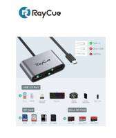 RayCue card reader 3 in 1  USB-c 1 to USB-A + Micro SD + SD รุ่นCB-046 (ของแท้ประกันศูนย์)