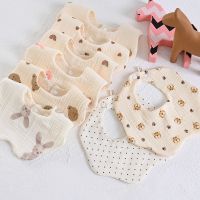 【DT】hot！ 6 Layers Baby Bibs Infants Bib Burp Cloths Cotton Shaped Anti Spitting