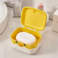 Bathroom Dish Plate Case Home Shower Travel Hiking Yellow Duck Holder Container Soap Box Plastic Soap Box Dispenser Soap Rack