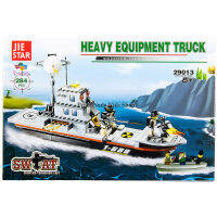 ProudNada Toys ของเล่นเด็กชุดตัวต่อเลโก้เรือหน่วยสวาท JIE STAR HEAVY EQUIPMENT TRUCK 284 PCS 29013