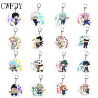 Woman Man Jujutsu Kaisen Keychain Cartoon Figure Yuji Itadori Kugisaki Nobara Acrylic Pendent Key Ring Jewelry Wholesale 12pcs