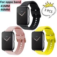 【ขายด่วน】3ชิ้นซิลิโคนวงสำหรับ OPPO Watch 41มิลลิเมตร46มิลลิเมตรที่มีสีสันสร้อยข้อมือกีฬาสำหรับ OPPO วง41มิลลิเมตร TPU สายคล้องข้อมือนุ่มสาย46มิลลิเมตร