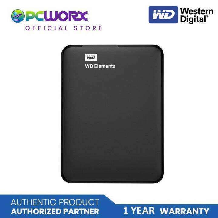 WD Elements Western Digital 1TB External Hard Disk WDBUZG0010BBK (Black