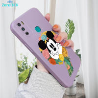 ZeroQiQi เคสโทรศัพท์สำหรับ Infinix Hot 9 Infinix เคสมิกกี้เมาส์การ์ตูนลายการ์ตูนเคสโทรศัพท์ปลอกซิลิโคนน้ำทรงสี่เหลี่ยมดั้งเดิมคลุมทั้งหมดกล้องเคสป้องกันทนแรงกระแทก