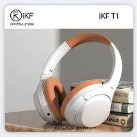 【New】iKF T1-Vintage White Over-ear Headphones Wireless Bluetooth V5.3 Headset 50 Hours Long Standby Call Noise Reduction Headset for Android / iOS