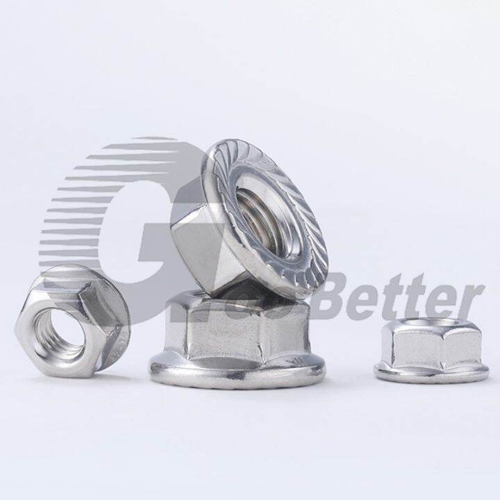 201-316-baja-tahan-karat-hexagon-flange-nuts-m3-m4-m5-m6-m8-m10-m10-hex-head-serrated-spinlock-locking-nut