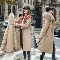 【cw】 Cotton-Padded Coat for Women Winter 2022 New Korean Style Loose Thick Parka One Coat Three Wear Mid-Length Cotton Clothing Coat