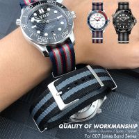 20mm High Quality Nylon WatchBand Special for Omega watch Nato Seamaster 007 Commander James-Bond Soft Canvas Fabric Strap