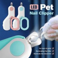 Professional Cat Nail Clipper Cat Dog Grooming Claw กรรไกรเครื่องตัดแมวกรรไกร LED Light Nail Clipper Products