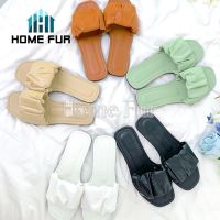 Home Fur รองเท้าแตะผู้หญิง รองเท้าเเตะเเฟชั่น พื้นนิ่มอย่างดี พร้อมส่ง