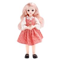 (Popular toys) 30เซนติเมตรตุ๊กตา BJD 1/6 Kawaii เจ้าหญิงแต่งตัว23ข้อต่อ3D ดูตาจริง6คะแนนผมยาวตุ๊กตาของเล่นของขวัญวันเกิดสำหรับสาวๆ