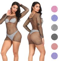 OKDEALS เสื้อกล้ามชุดนอนแฟชั่นตาข่ายชุดชั้นในเซ็กซี่ชุดราตรี Bodystocking