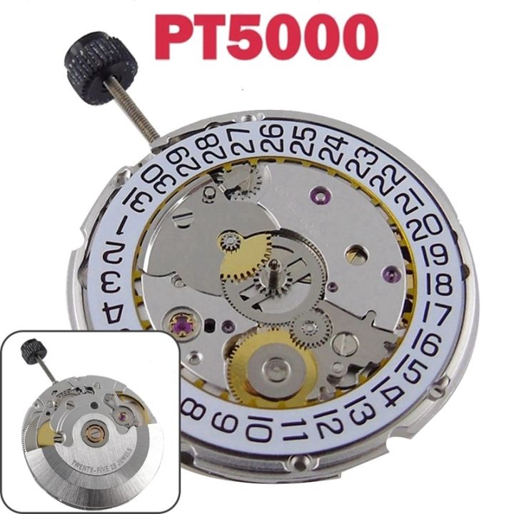 hot-dt-pt5000-movement-mechanical-21600-bph-28800-bph-date-display-clone-2824-25-jewel-25-6mm-diameter