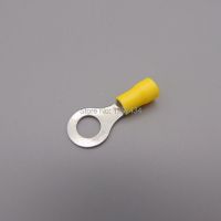 ☽▨☈ RV5.5-8 brass red circular pre insulated terminal cold pressed terminal copper nose