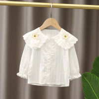 IENENS Kids Baby Cotton Clothing Girls Tops Shirts Casual Clothes Blouse Long Sleeves Shirt Infant Toddler Tee Girl Children Wears Top T-shirt 1 2 3 4 5 Years