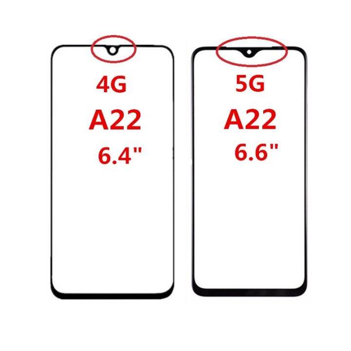 กระจกหน้าจอสัมผัสด้านหน้าพร้อม-oca-สำหรับ-samsung-a01-a02-a11-a12-a21-a22-a31-a32-a33-a73-a41-a42-a51-a52-a53-a54-a71-a72-a93-5กรัม