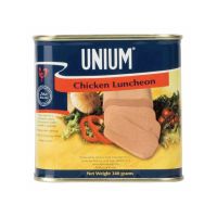 Premium Import products? ( x 1 ) Unium Chicken Luncheon 340g ++ ยูเนี่ยม เนื้อไก่ลันชอนกระป๋อง 340 กรัม