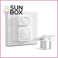 SUN BOX 6PCS เด็กๆเด็กๆ หมีน่ารักๆ ล็อคที่ปลอดภัย สองเฟส ความปลอดภัยของทารก ฝาครอบป้องกันปลั๊ก ฝาครอบเต้าเสียบ ฝาครอบซ็อกเก็ต