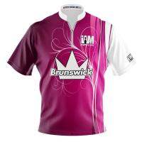 Brunswick DS Bowling Jersey - Design 2104-BR 3D Polo Shirt Zipper Polo