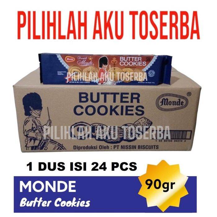 Biskuit Monde BUTTER COOKIES 90 gr ( HARGA 1 DUS isi 24 pcs