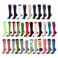 【Sock shop】วิ่งเข่าสูงถุงเท้าผู้ชายมาราธอนผู้หญิง39; S ตลกถุงเท้าขี่จักรยาน Mtb เส้นเลือดขอดการบีบอัดถุงน่องกีฬาผู้ชายถุงเท้ากีฬา