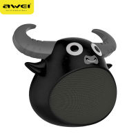 Awei Y335 Cartoon Cow Bluetooth 5.0 Speaker IPX4 Waterproof TWS Mini Soundbar Music Player Audio Portable for Outdoor Cycling