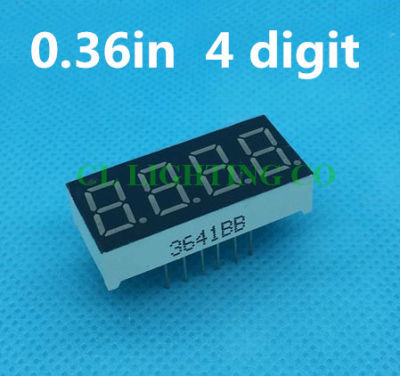 สีน้ำเงิน0.36นิ้ว4หลัก7ส่วนแสงดิจิตอล LED ตัวเลขดิจิตอลจอแสดงผลแคโทดทั่วไป0.36 "0.36in หลัก Tube