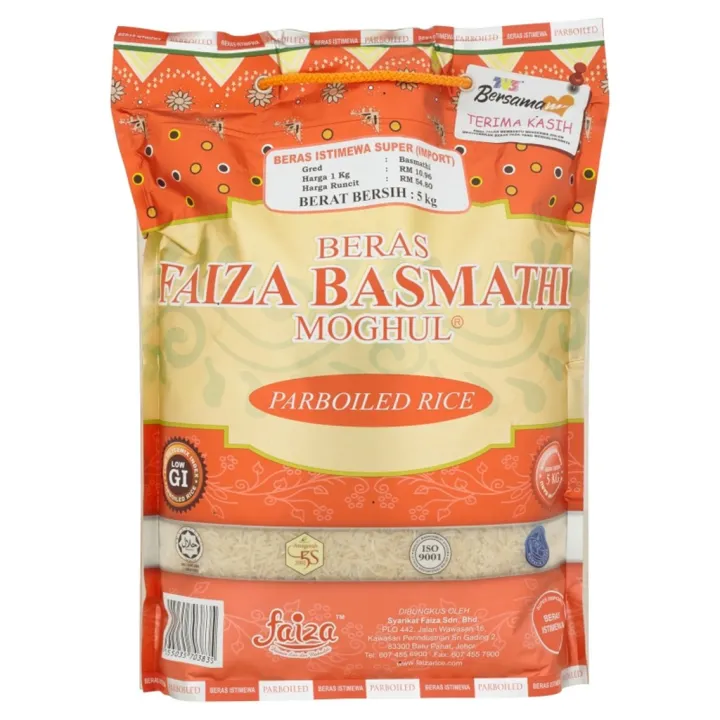 Moghul Faiza Basmathi Parboiled Rice 5kg Lazada