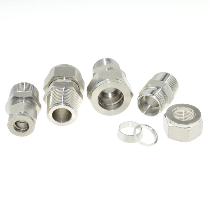 SS Pipe Adapter 1/2 3/4 Quot; 1 Quot; BSP Male 18mm 20mm 22mm 25mm OD ...