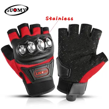 Red 2025 biker gloves