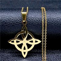 【CW】 Women 39;s Witch Necklace Fashion ExquisiteSteel Pendant Necklace Amulet Jewelry Gift