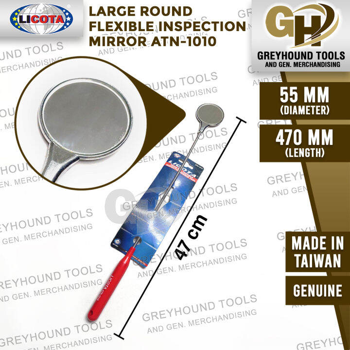 Daisypower Mini Gutter Inspection Mirror Extension Pole Rotating Clip On Flexible Inspection Mirror For Inspection Of Gutters, Roofs, Bird's Nest From The Ground
