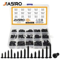 450Pcs/set Black Carbon Steel Round Pan Head Self Tapping Screws Set M2.3 M2.6 M3 Phillips Screw Kit Laptop Computer Screw