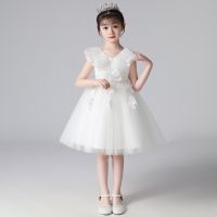 COD SDFGERGERTER Girls Princess Dress Childrens clothing Wedding Birthday Party Little Host Sweet Style Fluffy Mesh Skirt C02