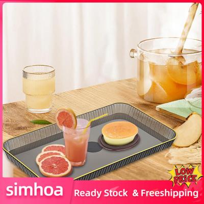 Simhoa จานผลไม้แต่งหน้าสำหรับเก็บถาดเสิร์ฟทรงสี่เหลี่ยมผืนผ้าของหวานผักผลไม้
