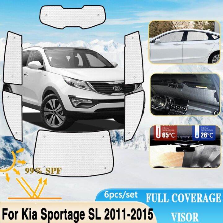 คลุมทั้งหมดบังแดดสำหรับ-kia-sportage-sl-2011-2015กระจกหน้ารถยนต์กระจกบังแดดรอบทิศทางอุปกรณ์เสริมรถยนต์2013-2012