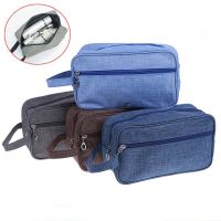 Mens Grooming Kit Bag Waterproof Toiletry Pouch Waterproof Cosmetic Bag Travel Makeup Case Canvas Makeup Pouch