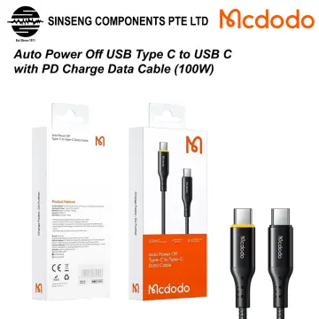 Mcdodo Digital Pro 100W Auto Power Off USB-C to USB-C Transparent Data  Cable (1.8M)