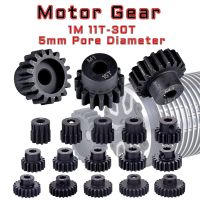 M1 5Mm 11T 12T 14T 15T 17T 18T 20T 21T 22T 24T 25T 26T 28T 30T Black Steel Metal Pinion Motor Gear For 1/10 Rc Model Car Motor