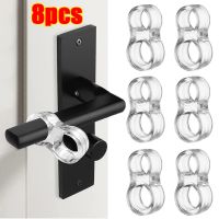 1/8PC Transparent Door Stops Punch-free Anti-collision Ring Door Handle Buffer Wall Protector Kitchen Bedroom Bumper Doors Guard