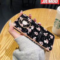 เคส JIUMOO สำหรับ Huawei Mate 40 Pro,เคสมิกกี้น่ารักการ์ตูนแฟชั่นใหม่เคลือบด้านข้างเคสซิลิโคนขอบสี่เหลี่ยมเคสมือถือกันกระแทกฝาปิดเลนส์เต็มรูปแบบเคสนิ่มป้องกันกล้อง