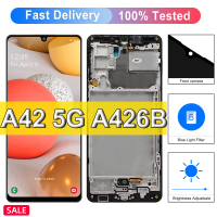 6.6 "ต้นฉบับสำหรับ Samsung Galaxy A42จอแสดงผล LCD แบบสัมผัสหน้าจอ5G พร้อมกรอบสำหรับกาแล็คซี่ A42 A426B จอแสดงผล A426U พร้อมชิ้นส่วนเปลี่ยนลายนิ้วมือ