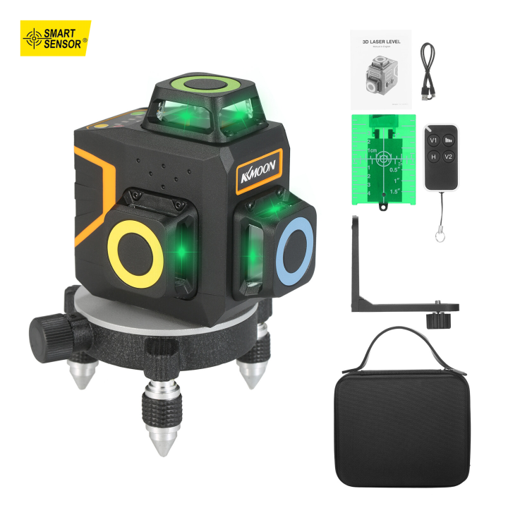 Smart Sensor Green Laser Beam Level Meter 3 x 360° Laser Level