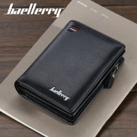 ZZOOI Men Wallets Short Desigh Card Holder High Quality Fashion Male Purse New Design PU Leather Coin Holder Men Wallets