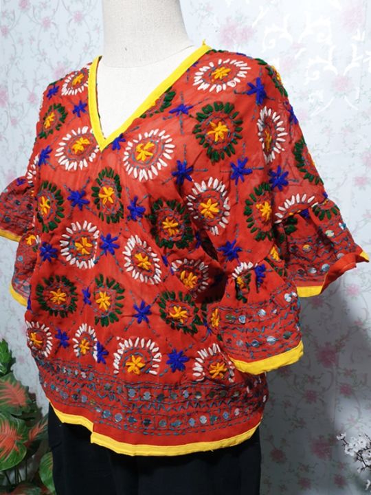 shiffon-india-เสื้อผ้าชีฟอง-เสื้อพื้นเมือง-งานผ้าปักมืออินเดียทั้งตัว