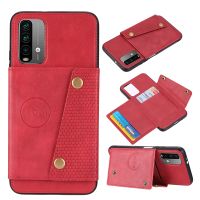 เคสโทรศัพท์ Xiaomi Redmi 10C 12C 10A 10 / Redmi 9T 9A 9C 9 Redmi 8 8A 7A แบบย้อนยุคสุดหรูช่องเสียบบัตรเป็นหนังเคสโทรศัพท์ป้องกันการตก