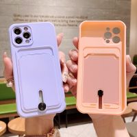 [2023] เคสโทรศัพท์สำหรับ iPhone 11 12 13 Pro Max เคสสำหรับ Iphone 11 X XS Max XR 14 Pro Max ที่ใส่บัตรกระเป๋าเงินซิลิโคนเหลว