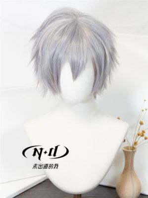 Kaworu Nagisa คอสเพลย์วิกผม EVA สีเทาวิกผมสั้นอะนิเมะ cos วิกผมทนความร้อนวิกผมสังเคราะห์ฮาโลวีน